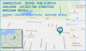 GABINET LEKARZA STOMATOLOGA - SAMODZIELNY  ZESPÓŁ PUBLICZNYCH  ZAKŁADÓW  LECZNICTWA OTWARTEGO WARSZAWA WESOŁA - JANA KILIŃSKIEGO 48,  WARSZAWA WESOŁA
