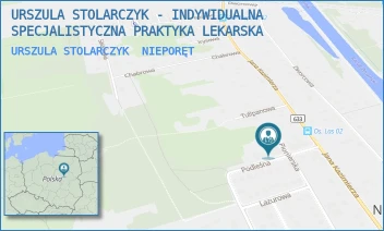 URSZULA STOLARCZYK - URSZULA STOLARCZYK - INDYWIDUALNA SPECJALISTYCZNA PRAKTYKA LEKARSKA - PODLEŚNA 4,  NIEPORĘT