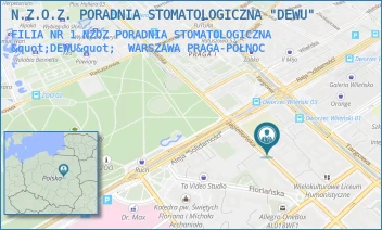FILIA NR 1 NZOZ PORADNIA STOMATOLOGICZNA "DEWU" - N.Z.O.Z. PORADNIA STOMATOLOGICZNA "DEWU" - JAGIELLOŃSKA 34,  WARSZAWA PRAGA-PÓŁNOC