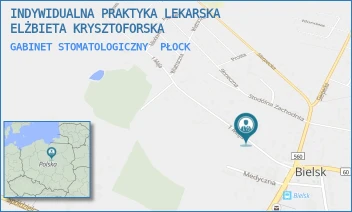 GABINET STOMATOLOGICZNY - INDYWIDUALNA PRAKTYKA LEKARSKA  ELŻBIETA KRYSZTOFORSKA - 1-GO  MAJA 12/20,  PŁOCK