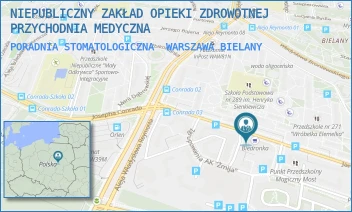 PORADNIA STOMATOLOGICZNA - NIEPUBLICZNY ZAKŁAD OPIEKI ZDROWOTNEJ  PRZYCHODNIA MEDYCZNA - KOCHANOWSKIEGO 45/1,  WARSZAWA BIELANY