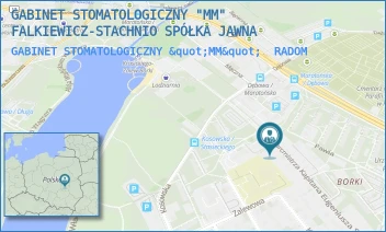 GABINET STOMATOLOGICZNY "MM" - GABINET STOMATOLOGICZNY "MM" FALKIEWICZ-STACHNIO SPÓŁKA JAWNA - HM KPT EUGENIUSZA STASIECKIEGO 41,  RADOM