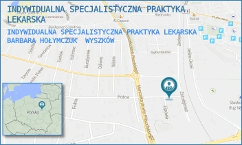 INDYWIDUALNA SPECJALISTYCZNA PRAKTYKA LEKARSKA BARBARA HOŁYMCZUK - INDYWIDUALNA SPECJALISTYCZNA PRAKTYKA LEKARSKA - ZAKOLEJOWA 5A,  WYSZKÓW