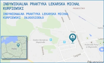INDYWIDUALNA PRAKTYKA LEKARSKA MICHAŁ KURPIEWSKI - INDYWIDUALNA PRAKTYKA LEKARSKA MICHAŁ KURPIEWSKI - ADAMA MICKIEWICZA 15,  DŁUGOSIODŁO