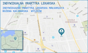 INDYWIDUALNA PRAKTYKA LEKARSKA MAŁGORZATA BOŻENA KACZMARSKA - INDYWIDUALNA PRAKTYKA LEKARSKA - 1 MAJA 9A/11,  WYSZKÓW