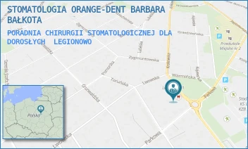 PORADNIA CHIRURGII STOMATOLOGICZNEJ DLA DOROSŁYCH - STOMATOLOGIA ORANGE-DENT BARBARA BAŁKOTA - JANA III SOBIESKIEGO 111A,  LEGIONOWO