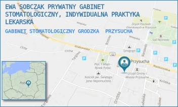 GABINET STOMATOLOGICZNY GRODZKA - EWA SOBCZAK PRYWATNY GABINET STOMATOLOGICZNY, INDYWIDUALNA PRAKTYKA LEKARSKA - GRODZKA 12,  PRZYSUCHA