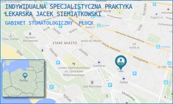 GABINET STOMATOLOGICZNY - INDYWIDUALNA SPECJALISTYCZNA PRAKTYKA LEKARSKA JACEK SIEMIĄTKOWSKI - TUMSKA 6/8,  PŁOCK