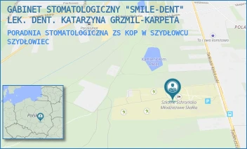 PORADNIA STOMATOLOGICZNA ZS KOP W SZYDŁOWCU - GABINET STOMATOLOGICZNY "SMILE-DENT" LEK. DENT. KATARZYNA GRZMIL-KARPETA - TADEUSZA KOŚCIUSZKI 39,  SZYDŁOWIEC