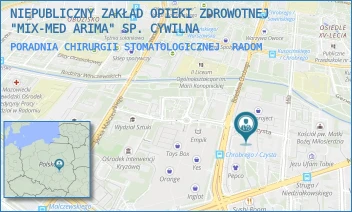 PORADNIA CHIRURGII STOMATOLOGICZNEJ - NIEPUBLICZNY ZAKŁAD OPIEKI ZDROWOTNEJ "MIX-MED ARIMA" SP. CYWILNA - CZYSTA 7,  RADOM