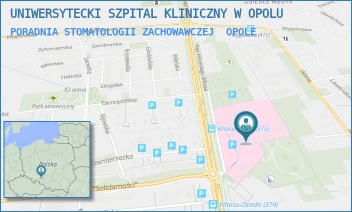 PORADNIA STOMATOLOGII ZACHOWAWCZEJ - UNIWERSYTECKI SZPITAL KLINICZNY W OPOLU - UL. ALEJA WINCENTEGO WITOSA 26,  OPOLE