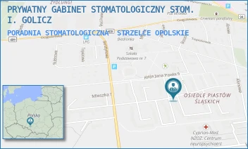 PORADNIA STOMATOLOGICZNA - PRYWATNY GABINET STOMATOLOGICZNY STOM. I. GOLICZ - UL. OŚ. PIASTÓW ŚLĄSKICH 20/33,  STRZELCE OPOLSKIE