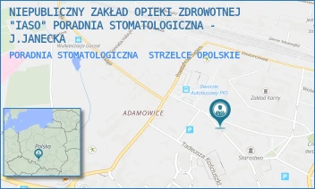 PORADNIA STOMATOLOGICZNA - NIEPUBLICZNY ZAKŁAD OPIEKI ZDROWOTNEJ "IASO" PORADNIA STOMATOLOGICZNA - J.JANECKA - UL. MARSZ. JÓZEFA PIŁSUDSKIEGO 9/1,  STRZELCE OPOLSKIE