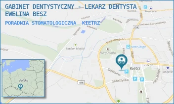 PORADNIA STOMATOLOGICZNA - GABINET DENTYSTYCZNY - LEKARZ DENTYSTA EWELINA BESZ - UL. KOŚCIELNA 1,  KIETRZ