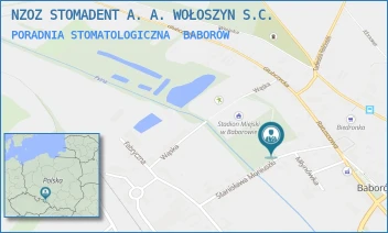 PORADNIA STOMATOLOGICZNA - NZOZ STOMADENT A. A. WOŁOSZYN S.C. - UL. MONIUSZKI 6A,  BABORÓW