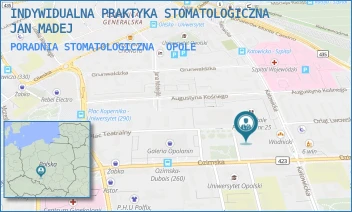 PORADNIA STOMATOLOGICZNA - INDYWIDUALNA PRAKTYKA STOMATOLOGICZNA JAN MADEJ - KATOWICKA 67B/5,  OPOLE