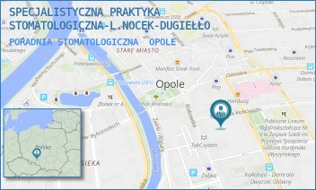 PORADNIA STOMATOLOGICZNA - SPECJALISTYCZNA PRAKTYKA STOMATOLOGICZNA-L.NOCEK-DUGIEŁŁO - UL. TADEUSZA KOŚCIUSZKI 2,  OPOLE