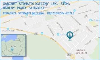 PORADNIA STOMATOLOGICZNA - GABINET STOMATOLOGICZNY LEK. STOM. OGÓLNY PAWEŁ SŁUGOCKI - UL. BRATKÓW 39 [BRAK],  KĘDZIERZYN-KOŹLE