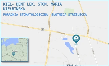 PORADNIA STOMATOLOGICZNA - KIEŁ- DENT LEK. STOM. MARIA KIEŁBIŃSKA - UL. WIEJSKA 1,  BŁOTNICA STRZELECKA