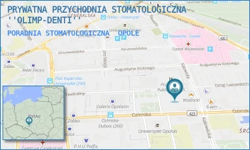 PORADNIA STOMATOLOGICZNA - PRYWATNA PRZYCHODNIA STOMATOLOGICZNA ''OLIMP-DENTI'' - UL. KATOWICKA 67B/6,  OPOLE