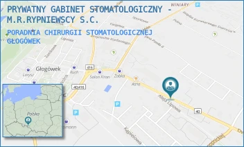 PORADNIA CHIRURGII STOMATOLOGICZNEJ - PRYWATNY GABINET STOMATOLOGICZNY - M.R.RYPNIEWSCY S.C. - DWORCOWA 19/2,  GŁOGÓWEK