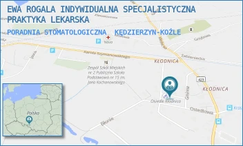 PORADNIA STOMATOLOGICZNA - EWA ROGALA INDYWIDUALNA SPECJALISTYCZNA PRAKTYKA LEKARSKA - UL. PL.WAGNERA 9,  KĘDZIERZYN-KOŹLE