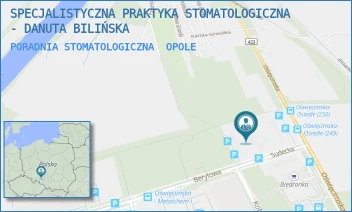 PORADNIA STOMATOLOGICZNA - SPECJALISTYCZNA PRAKTYKA STOMATOLOGICZNA - DANUTA BILIŃSKA - OŚWIĘCIMSKA 94/11,  OPOLE