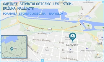 PORADNIA STOMATOLOGICZNA - GABINET STOMATOLOGICZNY LEK. STOM. BOŻENA MALESZYK - KOŚCIELNA 2,  NAMYSŁÓW