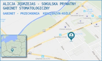 GABINET - PRZECHODNIA - ALICJA JĘDRZEJAS - SOKULSKA PRYWATNY GABINET STOMATOLOGICZNY - PRZECHODNIA 6,  KĘDZIERZYN-KOŹLE