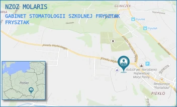 GABINET STOMATOLOGII SZKOLNEJ FRYSZTAK - NZOZ MOLARIS - UL. JÓZEFA PIĘTNIEWICZA 7,  FRYSZTAK