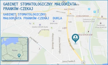 GABINET STOMATOLOGICZNY
MAŁGORZATA FRANKÓW-CZEKAJ - GABINET STOMATOLOGICZNY MAŁGORZATA FRANKÓW-CZEKAJ - KOŚCIUSZKI 28/34,  DUKLA