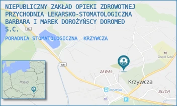 PORADNIA STOMATOLOGICZNA - NIEPUBLICZNY ZAKŁAD OPIEKI ZDROWOTNEJ PRZYCHODNIA LEKARSKO-STOMATOLOGICZNA DOROMED - KRZYWCZA 106,  KRZYWCZA