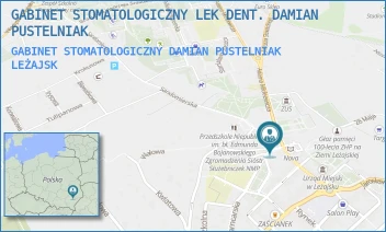 GABINET STOMATOLOGICZNY DAMIAN PUSTELNIAK - GABINET STOMATOLOGICZNY LEK DENT. DAMIAN PUSTELNIAK - PL. RUDOLFA JASZOWSKIEGO 2/2,  LEŻAJSK