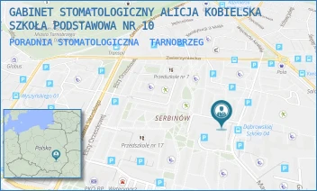 PORADNIA STOMATOLOGICZNA - GABINET STOMATOLOGICZNY ALICJA KOBIELSKA SZKOŁA PODSTAWOWA NR 10 - UL. M. DĄBROWSKIEJ 10/9,  TARNOBRZEG