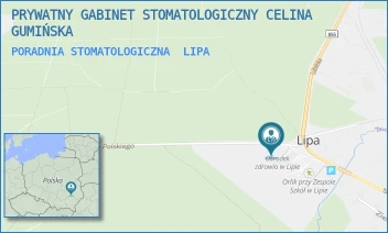 PORADNIA STOMATOLOGICZNA - PRYWATNY GABINET STOMATOLOGICZNY CELINA GUMIŃSKA - UL. WOJSKA POLSKIEGO 15,  LIPA