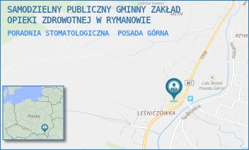 PORADNIA STOMATOLOGICZNA - SAMODZIELNY PUBLICZNY GMINNY ZAKŁAD OPIEKI ZDROWOTNEJ W RYMANOWIE - UL. 3 MAJA 164,  POSADA GÓRNA