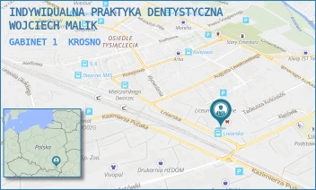 GABINET 1 - INDYWIDUALNA PRAKTYKA DENTYSTYCZNA WOJCIECH MALIK - UL. LEWAKOWSKIEGP 49B,  KROSNO