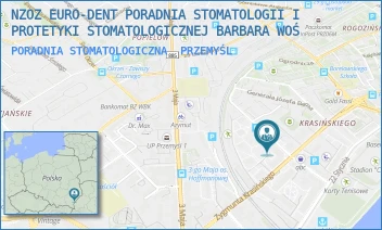PORADNIA STOMATOLOGICZNA - NZOZ EURO-DENT PORADNIA STOMATOLOGII I PROTETYKI STOMATOLOGICZNEJ BARBARA WOŚ - UL. KOSYNIERÓW 1,  PRZEMYŚL