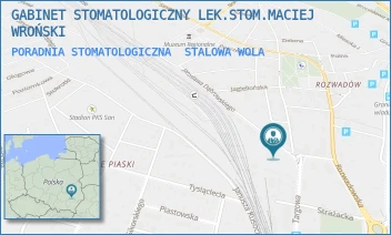 PORADNIA STOMATOLOGICZNA - GABINET STOMATOLOGICZNY LEK.STOM.MACIEJ WROŃSKI - UL. JAROSŁAWA DĄBROWSKIEGO 3,  STALOWA WOLA