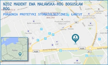 PORADNIA PROTETYKI STOMATOLOGICZNEJ - NZOZ MADENT EWA MALAWSKA-RÓG BOGUSŁAW RÓG - UL. JÓZEFA PIŁSUDSKIEGO 29E,  ŁAŃCUT