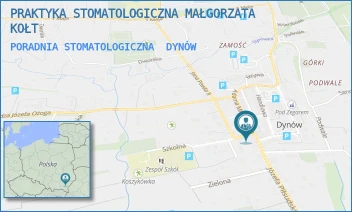 PORADNIA STOMATOLOGICZNA - PRAKTYKA STOMATOLOGICZNA MAŁGORZATA KOŁT - UL. SZKOLNA 1,  DYNÓW