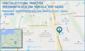 PORADNIA PERIODONTOLOGICZNA MARCELA KOC-GĄSKA - SPECJALISTYCZNA PRAKTYKA PERIODONTOLOGICZNA MARCELA KOC-GĄSKA - AL. TADEUSZA REJTANA 53,  RZESZÓW