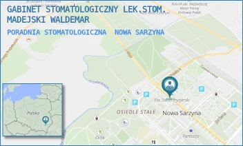 PORADNIA STOMATOLOGICZNA - GABINET STOMATOLOGICZNY LEK.STOM. MADEJSKI WALDEMAR - UL. 1-GO MAJA 4,  NOWA SARZYNA
