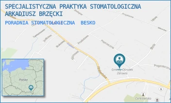 PORADNIA STOMATOLOGICZNA - SPECJALISTYCZNA PRAKTYKA STOMATOLOGICZNA ARKADIUSZ BRZĘCKI - UL. BŁONIE 3,  BESKO