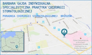 PORADNIA CHIRURGII STOMATOLOGICZNEJ - BARBARA GAJDA INDYWIDUALNA SPECJALISTYCZNA PRAKTYKA CHIRURGII STOMATOLOGICZNEJ - UL. KS. JÓZEFA BIELAWSKIEGO 16/30,  BRZOZÓW