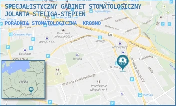 PORADNIA STOMATOLOGICZNA - SPECJALISTYCZNY GABINET STOMATOLOGICZNY JOLANTA STELIGA-STĘPIEŃ - UL. STEFANA KISIELEWSKIEGO 1,  KROSNO