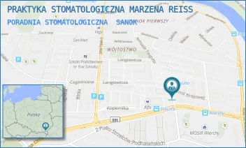 PORADNIA STOMATOLOGICZNA - PRAKTYKA STOMATOLOGICZNA MARZENA REISS - UL. TRAUGUTTA 6,  SANOK