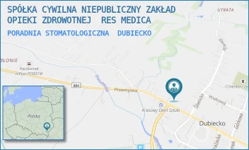 PORADNIA STOMATOLOGICZNA - SPÓŁKA CYWILNA NIEPUBLICZNY ZAKŁAD OPIEKI ZDROWOTNEJ  RES MEDICA - UL. PRZEMYSKA 44,  DUBIECKO