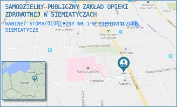 GABINET STOMATOLOGICZNY NR 1 W SIEMIATYCZACH - SAMODZIELNY PUBLICZNY ZAKŁAD OPIEKI ZDROWOTNEJ W SIEMIATYCZACH - 11 LISTOPADA 26,  SIEMIATYCZE