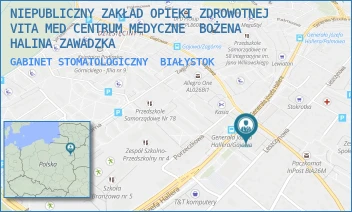 GABINET STOMATOLOGICZNY - NIEPUBLICZNY ZAKŁAD OPIEKI ZDROWOTNEJ  VITA MED CENTRUM MEDYCZNE  BOŻENA HALINA ZAWADZKA - GENERAŁA JÓZEFA HALLERA 8/2/10,  BIAŁYSTOK